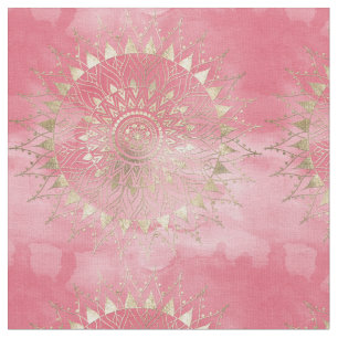 Tissu Mandala en or moderne