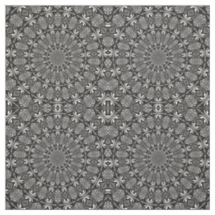 Tissu Mandala monochrome