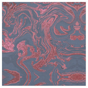 Tissu Marbre de Parties scintillant bleue de la Marine R