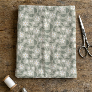 Tissu Marguerite de Cottage Coastal Botanique Teinte Sau