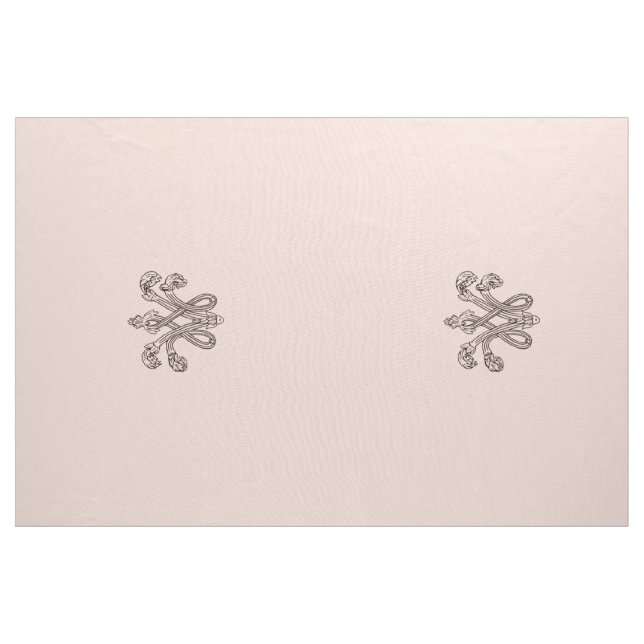 Tissu Marie Antoinette, initiée sous forme de monogramme (Yard)