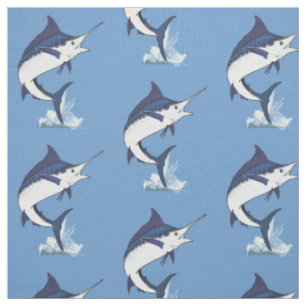 Tissu Marlin bleu atlantique
