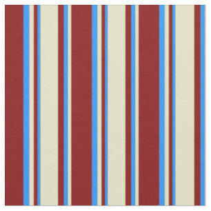 Tissu Maroon, Goldenrod pâle et Motif de couleur bleue