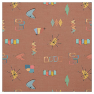 Tissu Marron Selle Texturé Moderne Milieu de Siècle