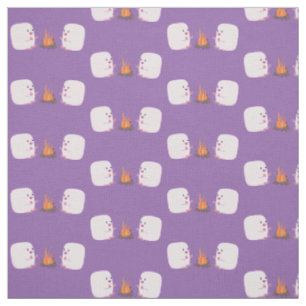 Tissu Marshmallows mignons roses par dessin animé sur le