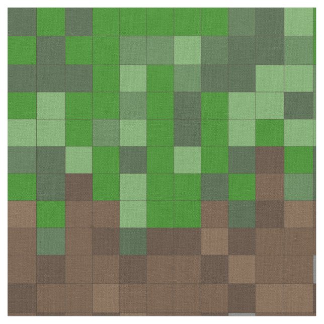 Tissu Masque de jeu Pixel Art Earth and Grass (Fermer)