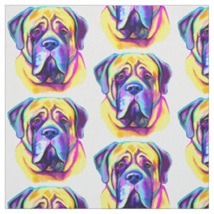 Tissu Mastiff anglais aux couleurs