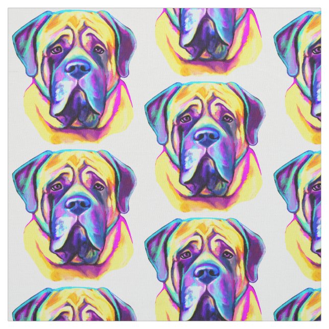 Tissu Mastiff anglais aux couleurs (Échantillon)