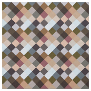 Tissu Mauve Taupe Gris Ardoise Bleu Carrés Motif de mosa