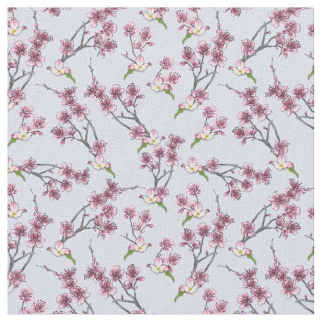 Tissu Mélanger des Fleurs graphiques rose et vert sur le (Fermer)