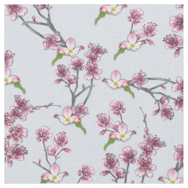 Tissu Mélanger des Fleurs graphiques rose et vert sur le (Fermer)