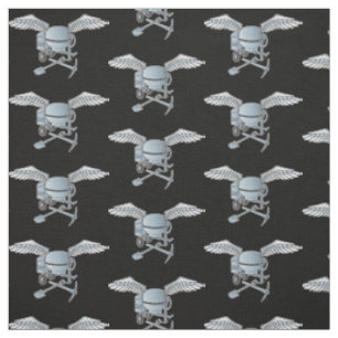 Tissu Mélangeur de béton Motif bleu-gris