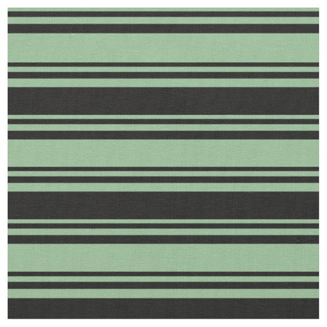 Tissu Mer noire Motif vert et noir (Fermer)