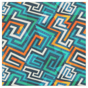 Tissu Mi-siècle moderne Geo Abstrait