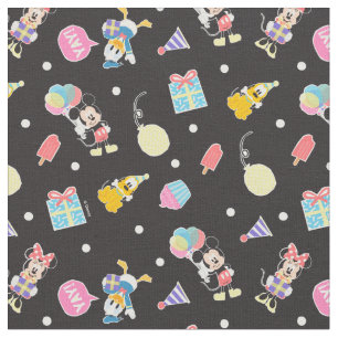 Tissu Mickey & Minnie   Heure de la fête