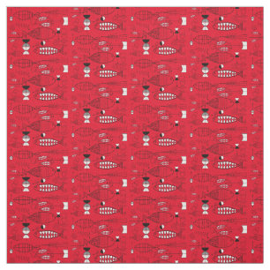 Tissu Mid-Century Modern Whimsical Fish