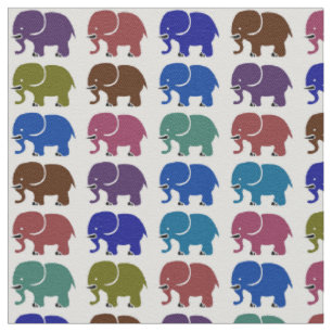 tissu mignon avec éléphants colorés motif