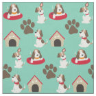 Tissu mignon de beagles
