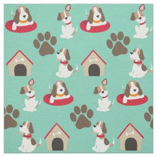 Tissu mignon de beagles