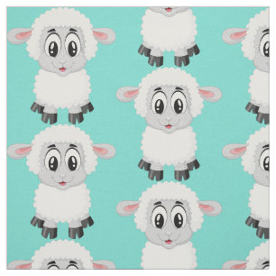 Tissu Mignonne mouton animal bébé enfants crèche colo