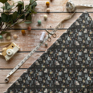 Tissu Mignons fantômes de camping Halloween Cottagecore
