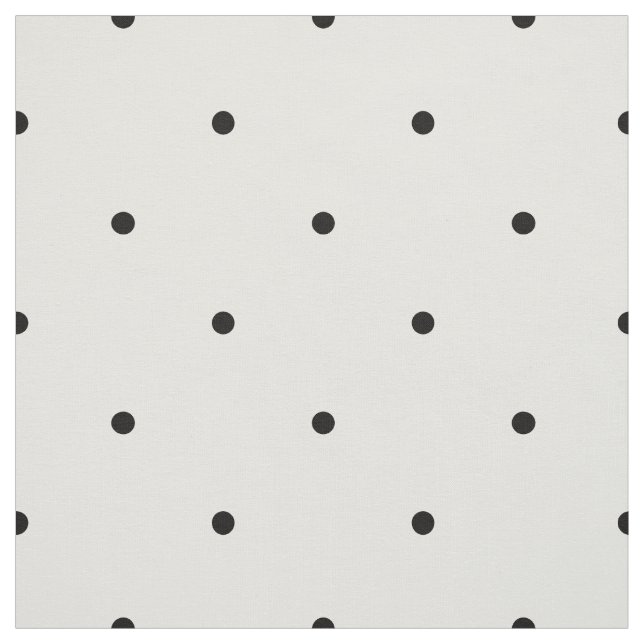 Tissu Mini noir et vanille Pois classique Motif (Échantillon)