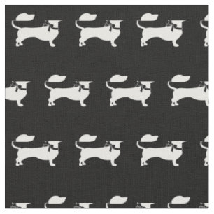 Tissu Miniature Dachshund Weiner Chien Silhouette Animal