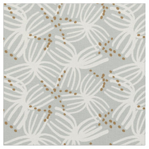 Tissu Minimaliste bohème abstrait côtier - bleu poussiér