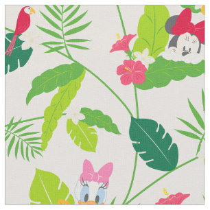 Tissu Minnie et Daisy Motif tropical Monogramme 2