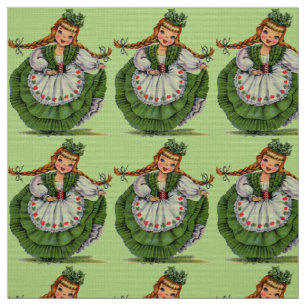 Tissu Mlle irlandaise vintage