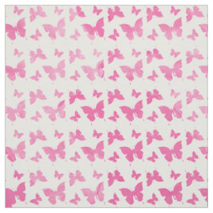 Tissu Modèle de papillons rose mignon vintage