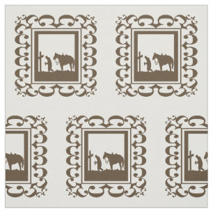 Tissu Modèle de prière Western Cowboy