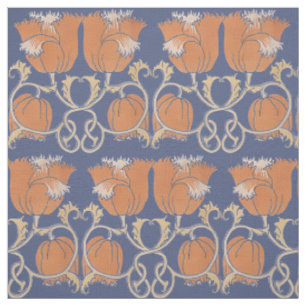 Tissu Modèle floral Art Nouveau vintage par Voysey