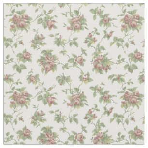 Tissu Modèle floral de vigne Rose vintage