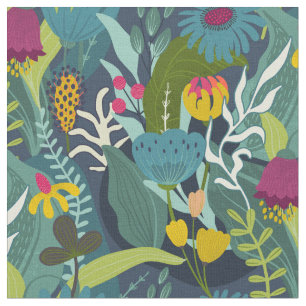 Tissu Modèle floral lumineux tropical