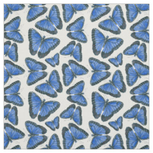 Tissu Modèle motif de papillon bleu morpho