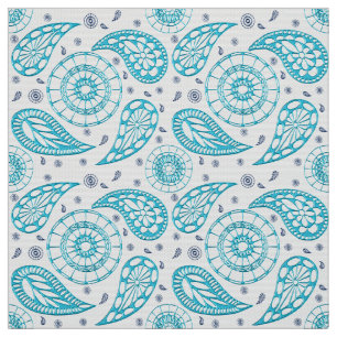 Tissu Modèle sans couture bleu de Paisley