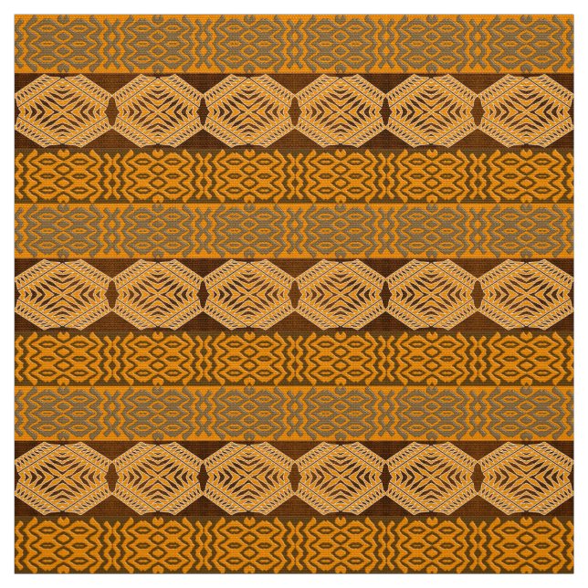 Tissu modèle tribal rayé africain ethnique (Échantillon)