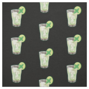 Tissu Mojito Cocktail Motif