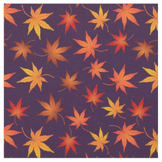 Tissu Momiji Motif - Feuille d'érable japonaise à l'auto