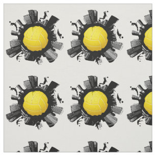 Tissu Monde frais de volleyball (boule jaune)