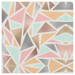 Tissu Monnaie d'or Rose moderne triangles métalliques gé