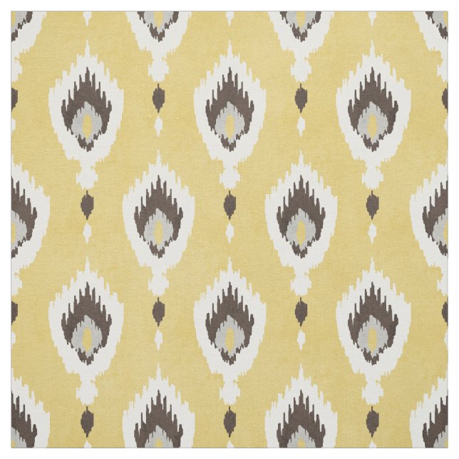 Tissu Monogramme de l'motif tribal chic-jaune ikat (Échantillon)