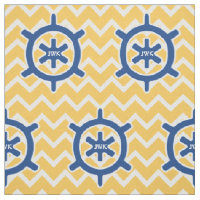 Monogramme et Chevron de la roue du bateau bleu