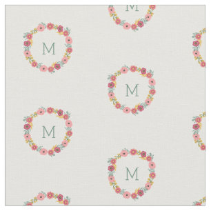 Tissu Monogramme Floral doux