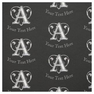 Tissu Monogramme métallique moderne (A)