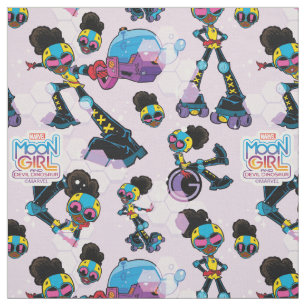 Tissu Moon fille caractère Pose Motif
