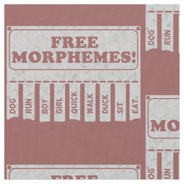 Tissu Morphèmes libres (Fermer)