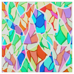 Tissu mosaïque de verre moderne Abstrait motif lumineux 