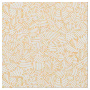 Tissu Mosaïque feuille aléatoire pâle orange